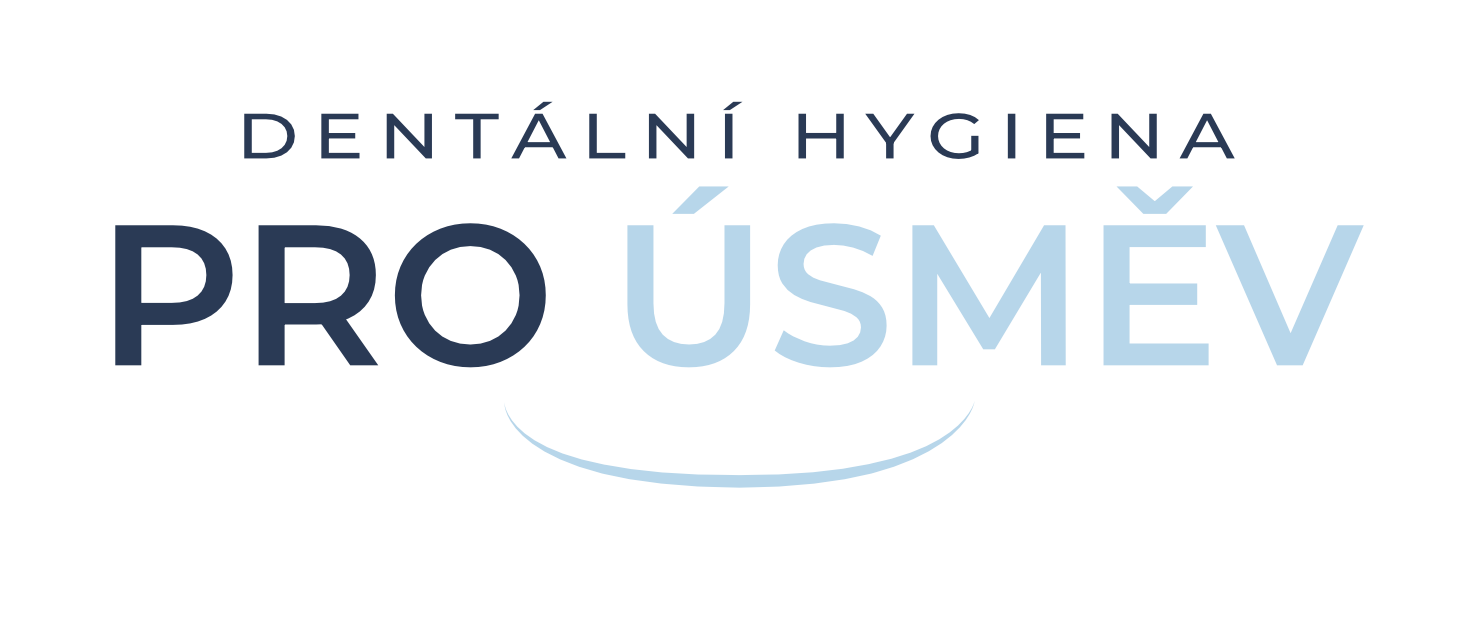 Dentální hygiena pro úsměv - textové logo stránky s úsměvem pod textem